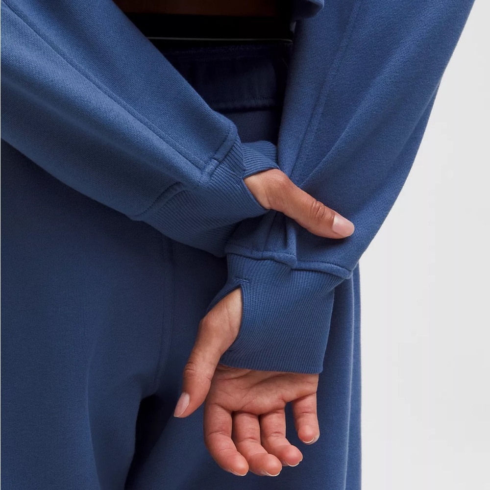 Lululemon Scuba Cropped Half-Zip Funnel Neck in Blue Size M/L - Picture 4 of 13